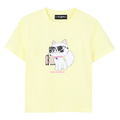 Camiseta gato amarilla