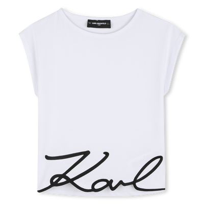 Camiseta sin manga blanca Karl