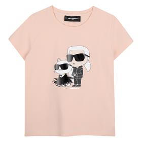 Camiseta manga corta rosa Karl