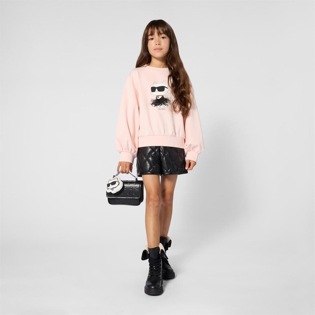 Sudadera rosa gato Karl
