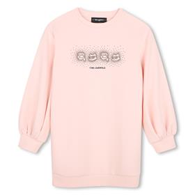 Vestido manga larga rosa de Karl