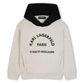 Sudadera beige capucha negra Karl Lagerfeld