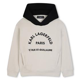 Sudadera beige capucha negra Karl Lagerfeld